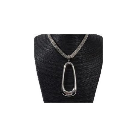 Silver Oblong Necklace