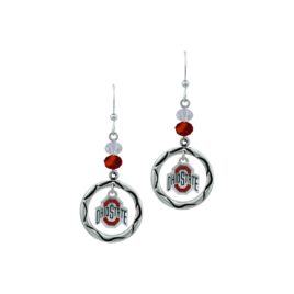 Ohio State Beaded Circle Earrings – Erin