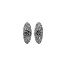 Ohio State Oval Earring –  Ellie