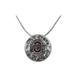 Ohio State Circular Script Necklace