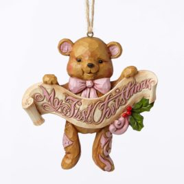 Baby’s first pink bear ornament